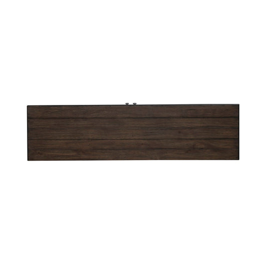 River Place - 2 Door 9 Drawer Dresser - Riverstone White & Tobacco