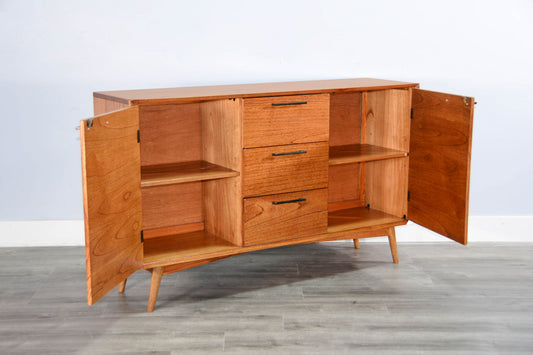 American Modern - Wood Sideboard Buffet - Cinnamon