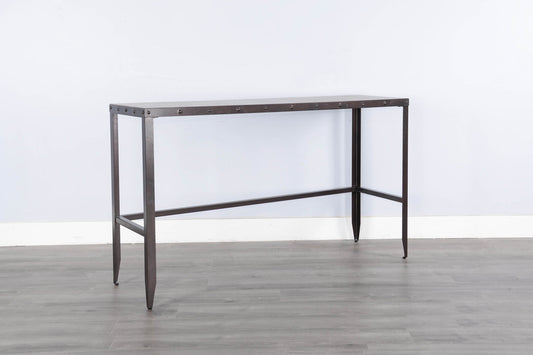 San Diego - Wood And Metal Sofa Bar Table - Antique Brown