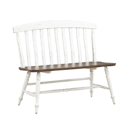 Al Fresco - Slat Back Bench - Graphite & Whitestone
