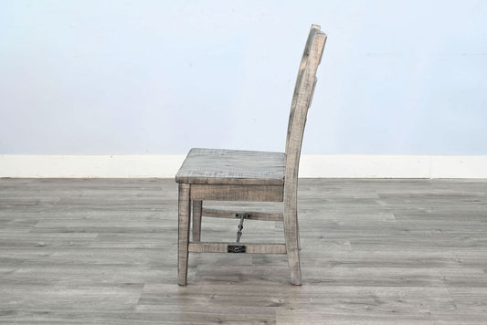 Alpine - Ladderback Chair With Turnbuckle, Wood Seat (Set of 2) - Gray