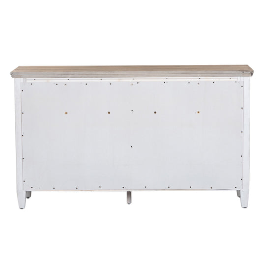 Heartland - 9 Drawer Dresser - Antique White / Tobacco Tops