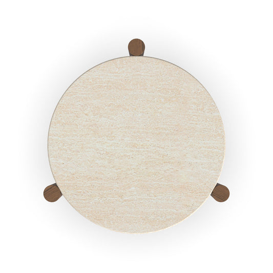 Verona - Accent Table - Beige / Dark Brown