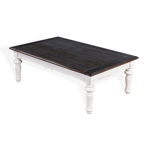 Carriage House - Coffee Table - Cottage White / Europen Dark