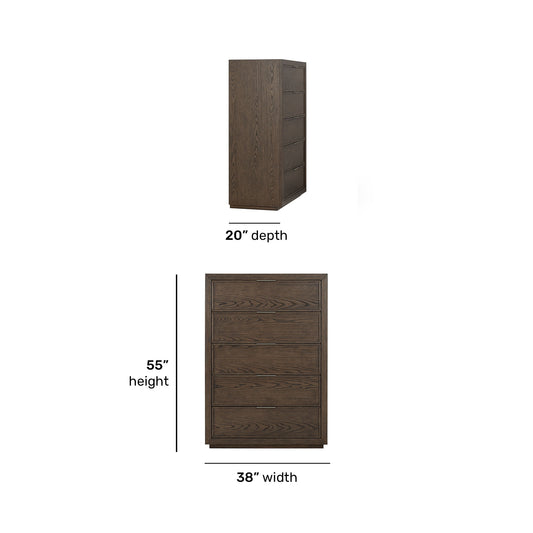 Athens - Drawer Chest - Dark Brown