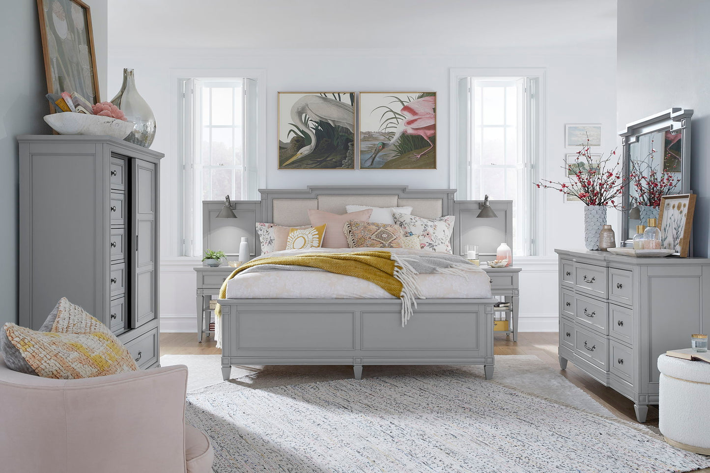 Glenbrook - Complete Wall Bed With Upholstered Headboar