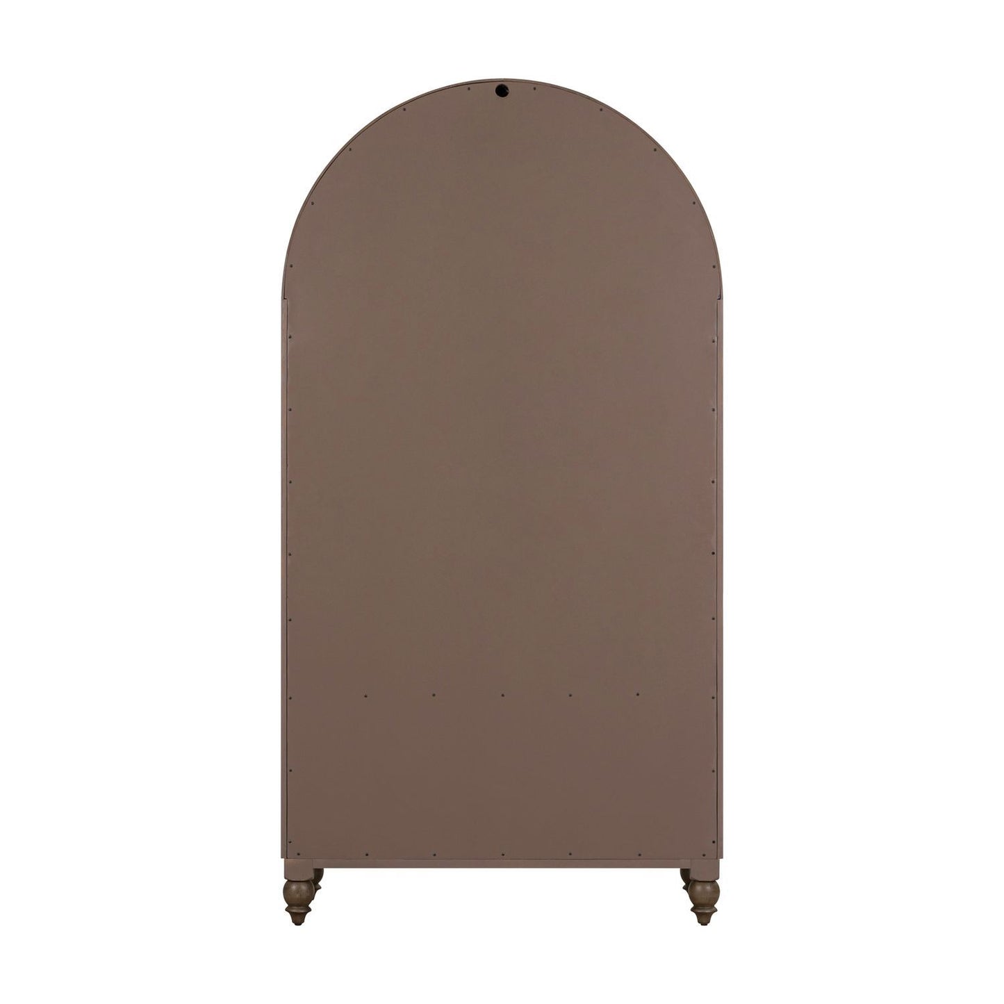 Americana Farmhouse - Arched Display Cabinet - Dusty Taupe