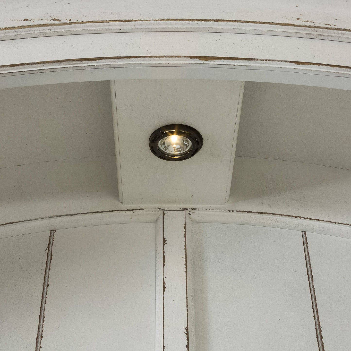 Magnolia Manor - Arched Entertainment Hutch - Antique White
