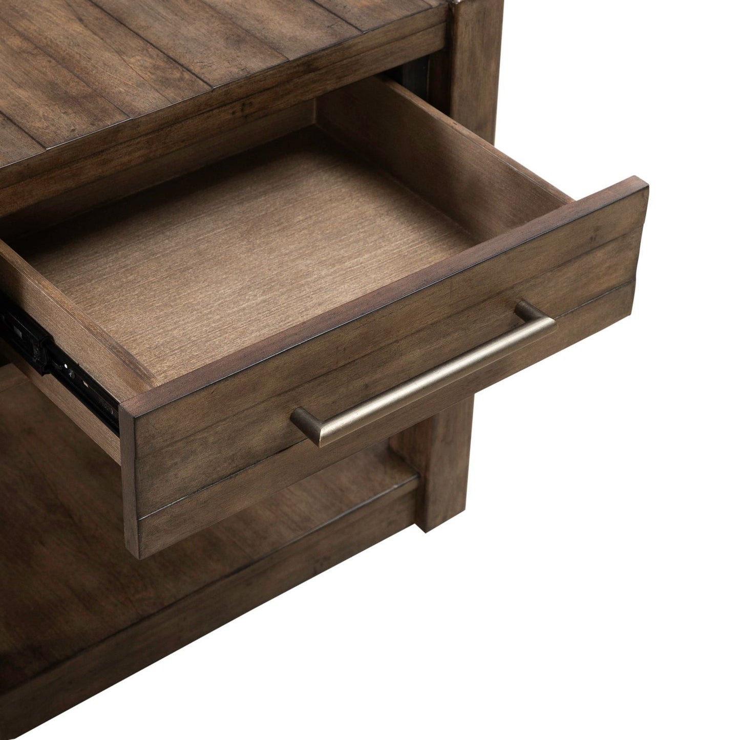 Broadmore - Drawer End Table - Cobblestone Brown