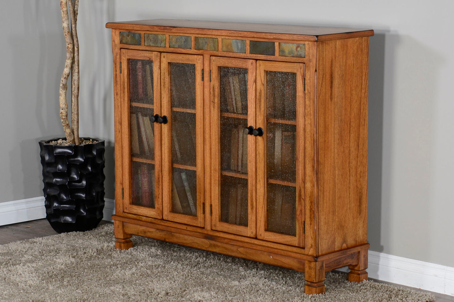 Sedona - Adjustable Shelf Wood Bookcase - Rustic Oak