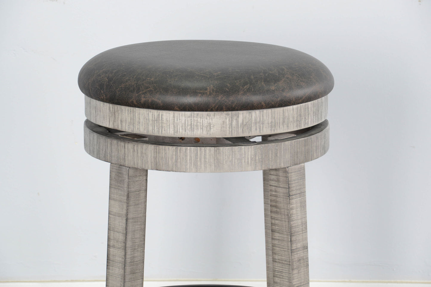 Alpine - Bar Swivel Stool, Cushion Seat (Set of 2) - Gray