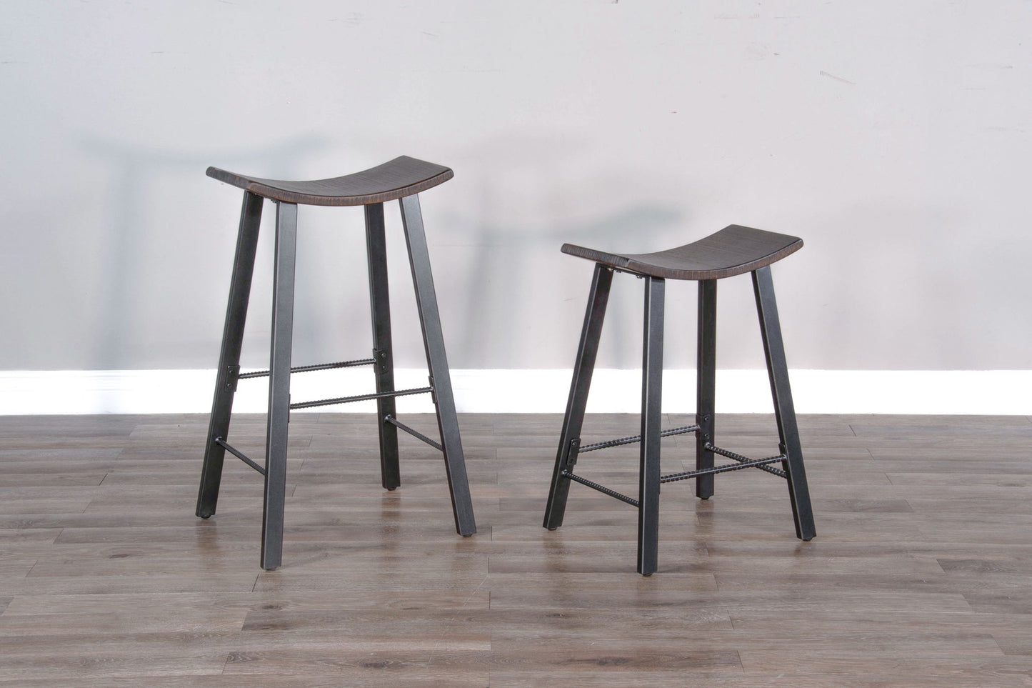 Homestead - Counter Metal Saddle Stool (Set of 2) - Tobacco Leaf