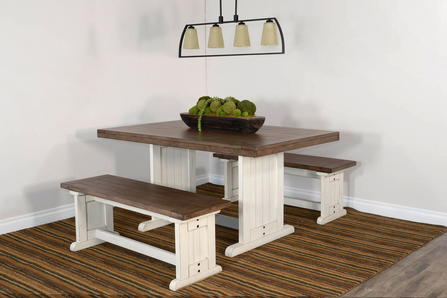 Pasadena - Rectangular Wood Dining Table - Buckskin / Marble White