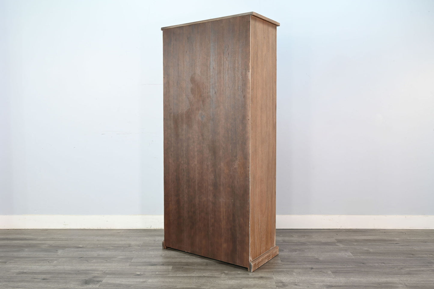 Elena - Tall Wood Cabinet With Arched Glass Doors