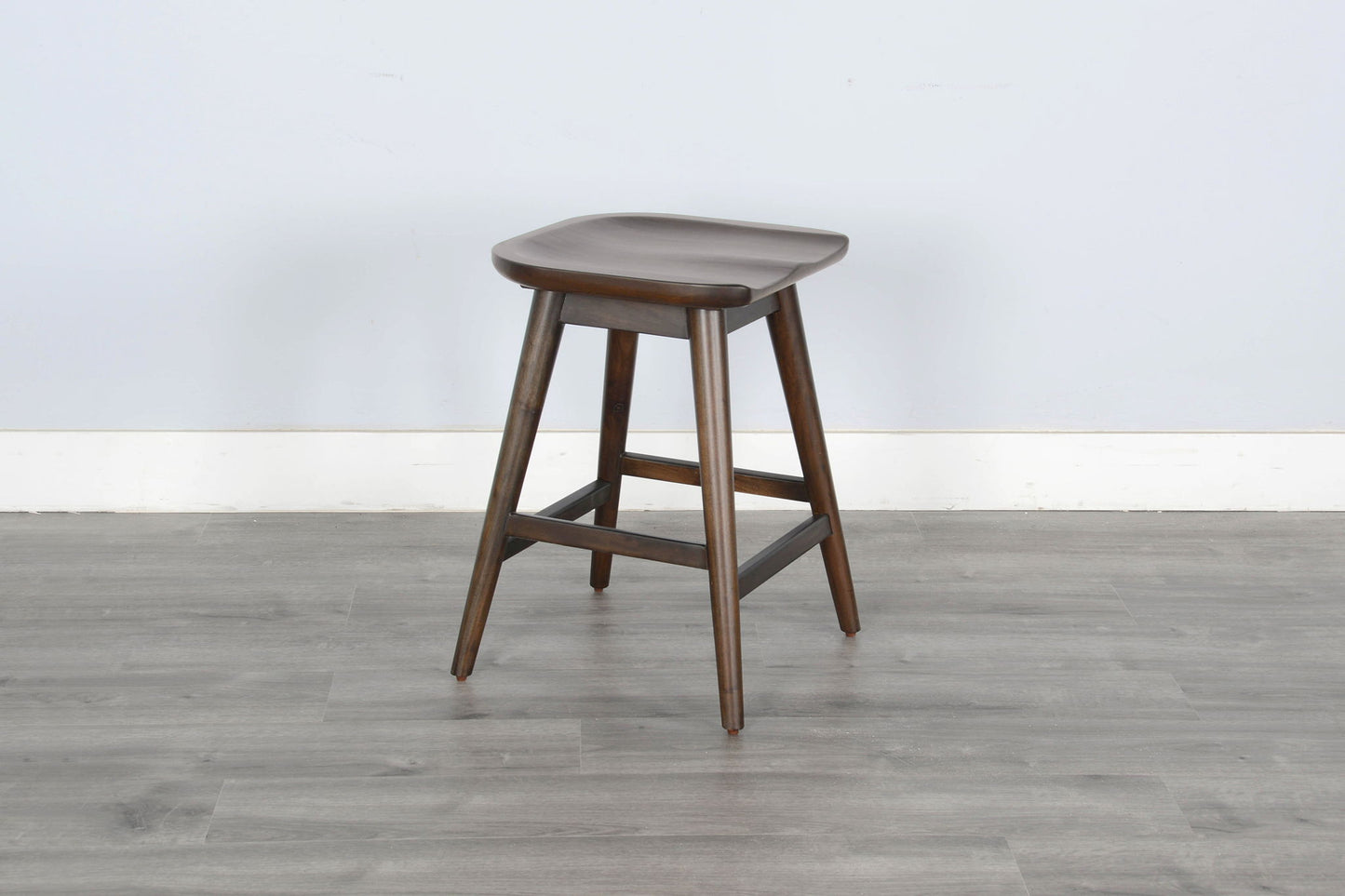 Americana - 24"H Stool With Saddle Seat - Dark Brown
