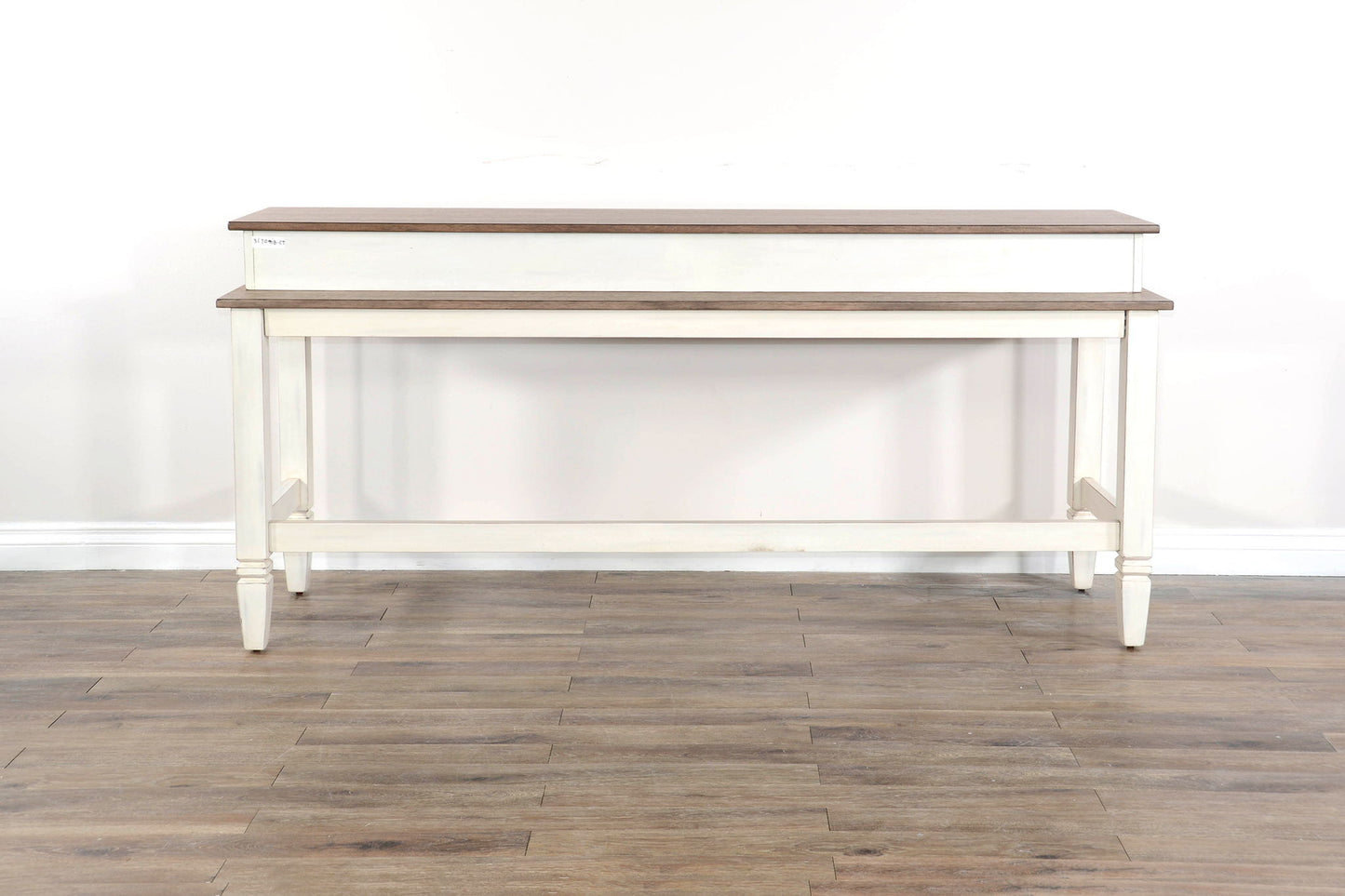 Console Table With Usb Power Plug - White / Light Brown