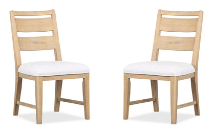 Somerset - Dining Side Chair With Upholstered Seat (Set of 2) - Butternut and Omari Natural