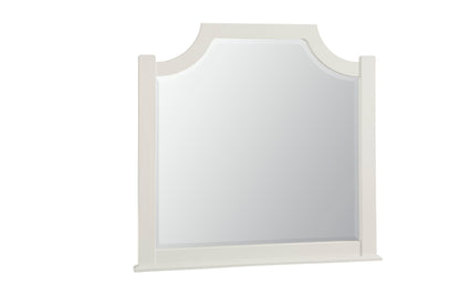 Maple Road - Scalloped Mirror With Beveled Glass - Soft White