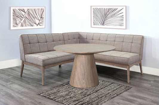 Mia - Tufted Upholstered Corner Dining Bench - Wheat