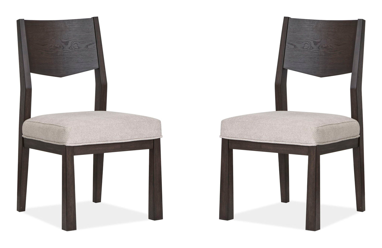 Tauren - Upholstered Side Chair With Solid Back (Set of 2) - Coffee Bean