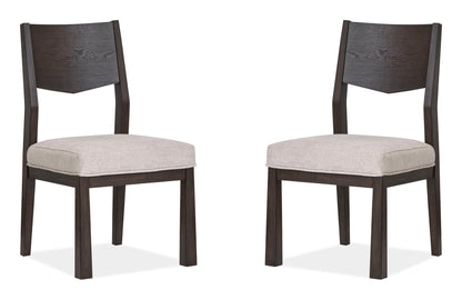 Tauren - Upholstered Side Chair With Solid Back (Set of 2) - Coffee Bean
