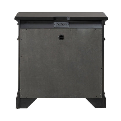 Arden Road - Nightstand With Charging Station - Satin Cherry