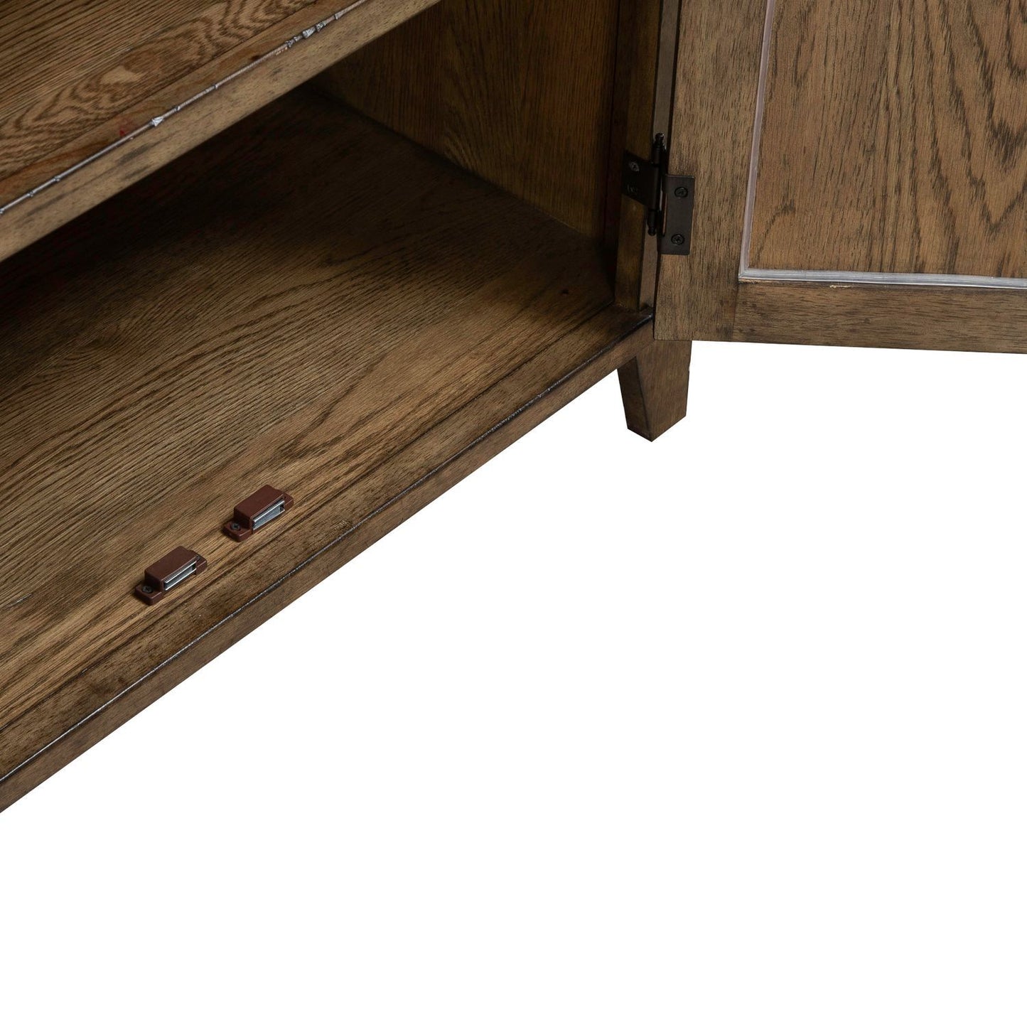 Carolina Park - 2 Door Bedside Chest With Charging Station - Amber Brown