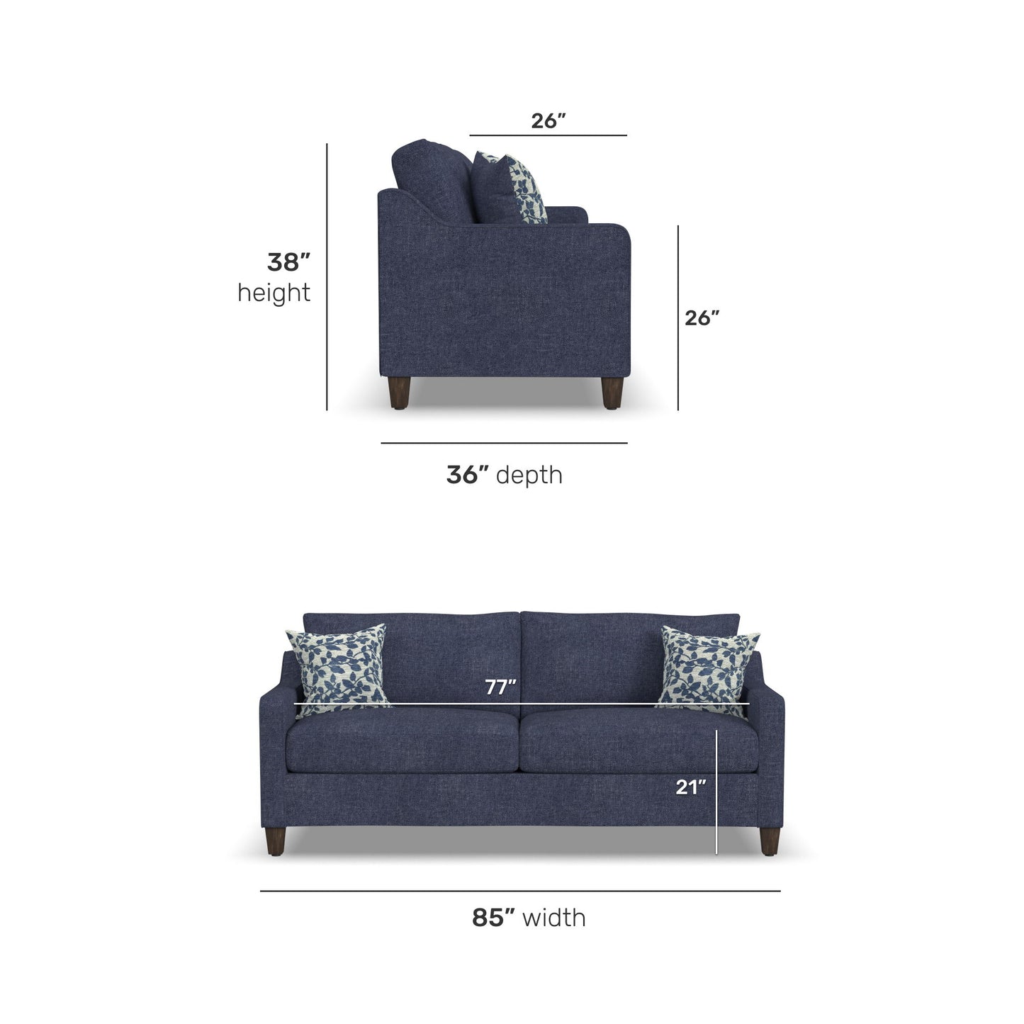Jay - Fabric Stationary Sofa