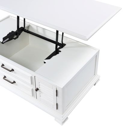 Charlestown - Lift Top Coffee Table - White