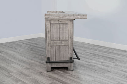 Alpine - Traditional Wood Home Bar - Gray