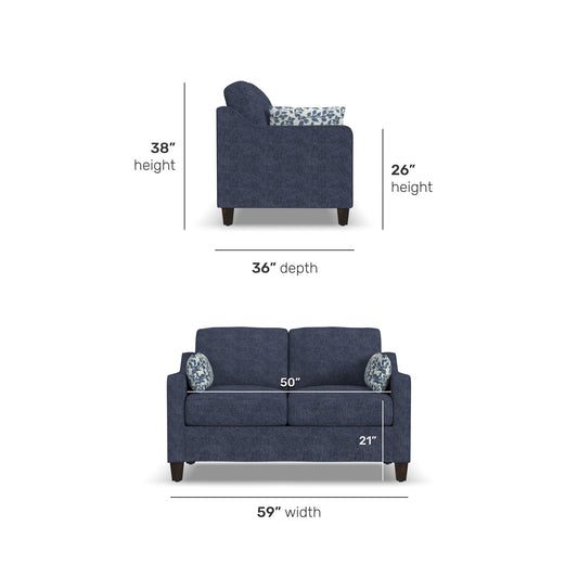 Drew - Fabric Loveseat