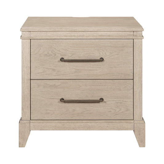 New Haven - Nightstand With Charging Station - Sanctuary White