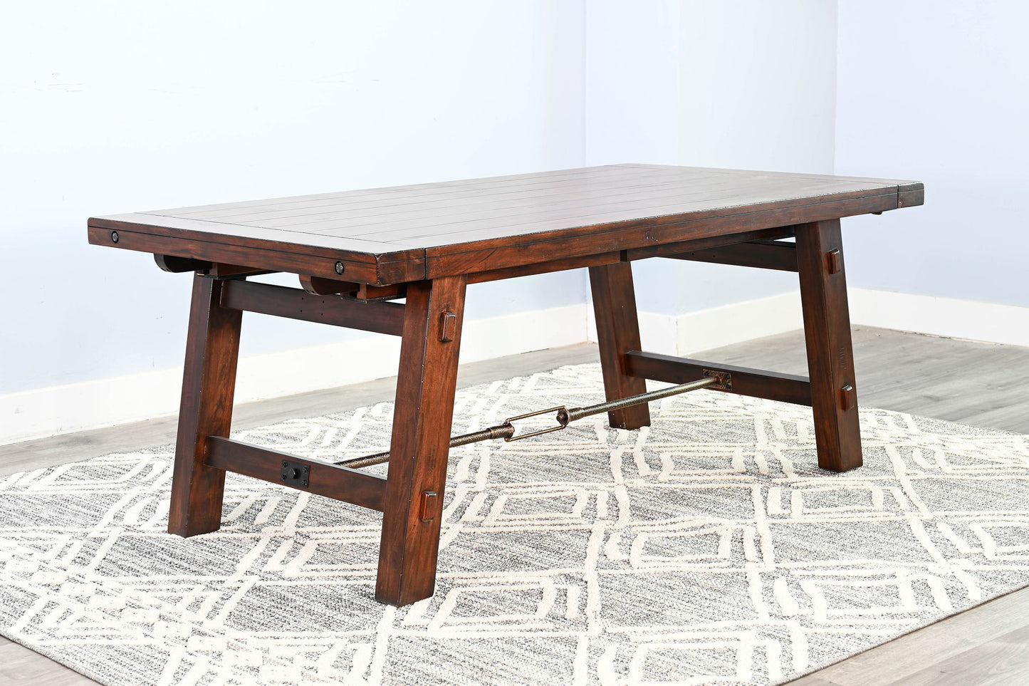Tuscany - Dining Table With Extensions With Turnbuckle - Vintage Mocha