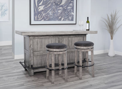 Alpine - Bar Swivel Stool, Cushion Seat (Set of 2) - Gray