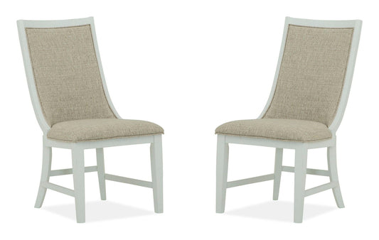 Heron Cove - Upholstered Host Side Chair (Set of 2) - Dark Brown