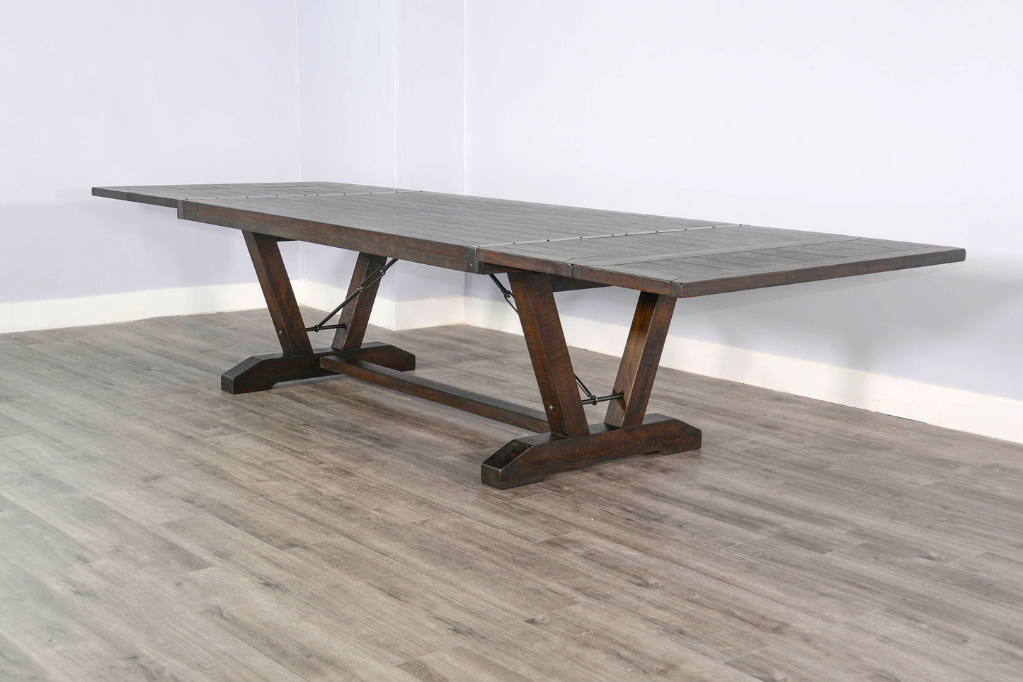 Homestead - Yellowstone Dining Table With Extensions With Folding Leaves - Tobacco Leaf