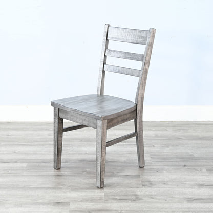 Alpine - Ladderback Chair, Wood Seat (Set of 2) - Gray