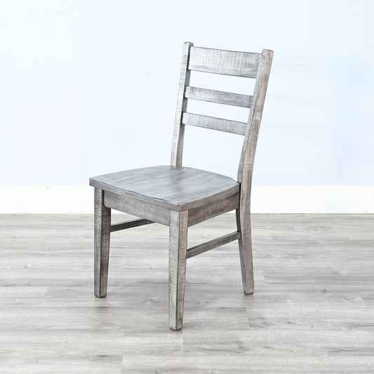 Alpine - Ladderback Chair, Wood Seat (Set of 2) - Gray