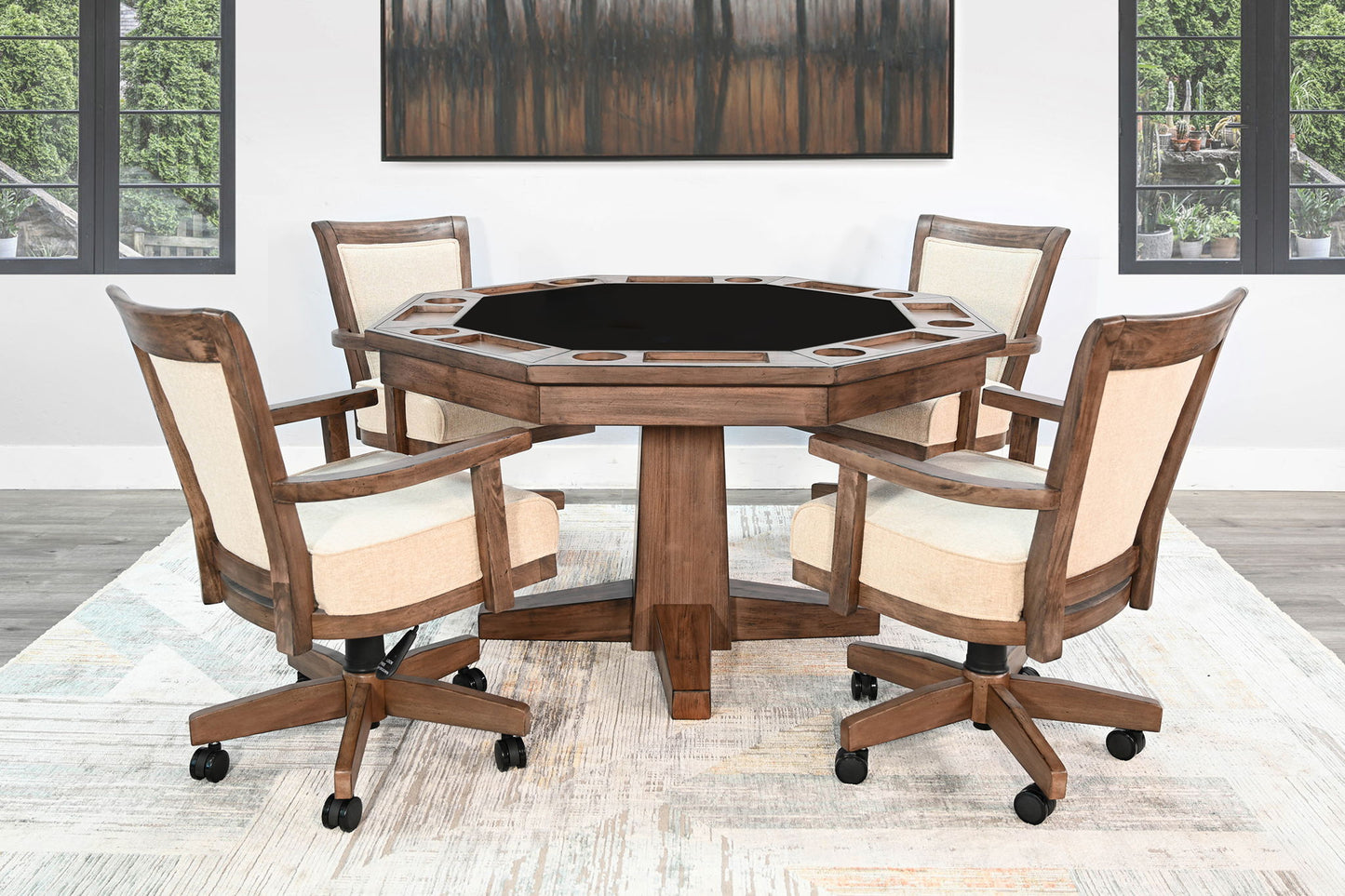 Doe Valley - Reversible Game And Dining Poker Table - Buckskin
