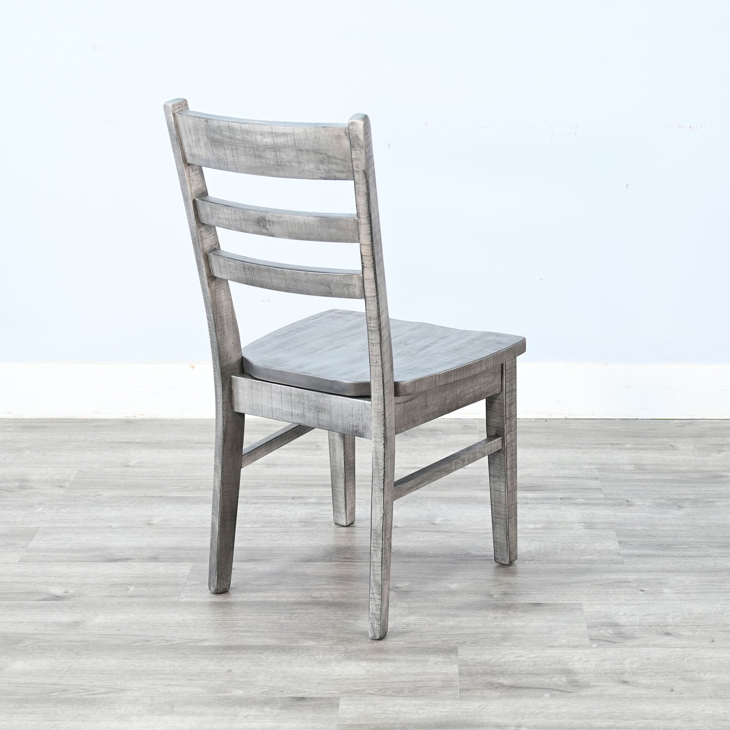 Alpine - Ladderback Chair, Wood Seat (Set of 2) - Gray