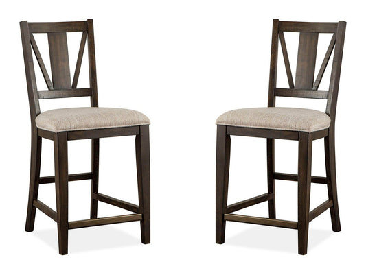 Westley Falls - Counter Chair With Upholstered Seat (Set of 2) - Graphite
