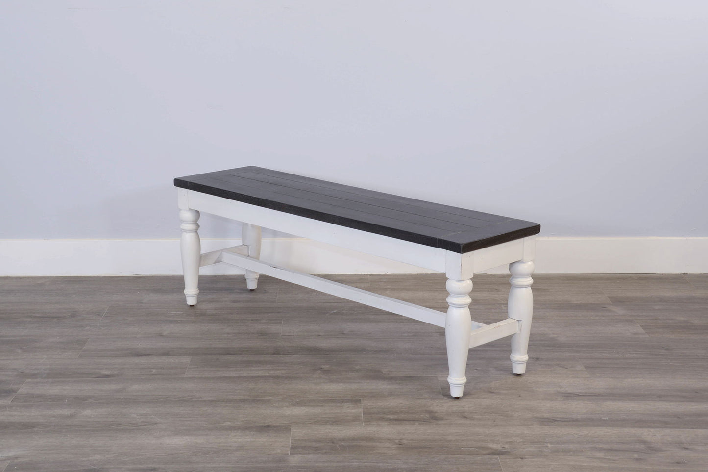Carriage House - Bench - Cottage White / Europen Dark