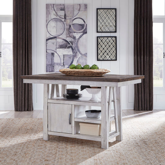 Farmhouse - Gathering Table - Two Tone White / Wood Tone