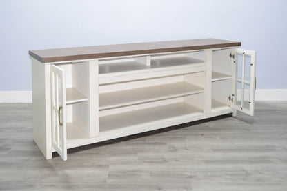 76" Media Console With Electric Fireplace