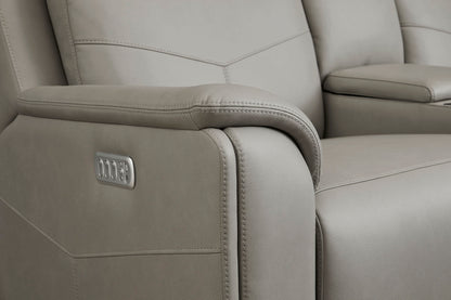 Vernon - Power Reclining Loveseat With Console, Power Headrests, Lumbar, Heat & Massage
