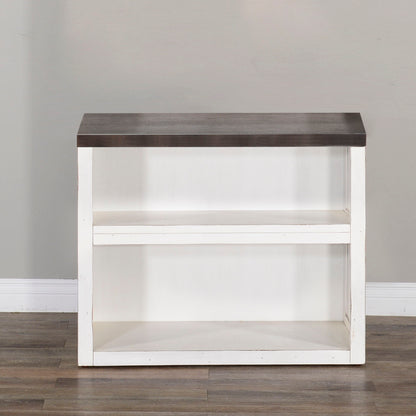 Carriage House - 30" Bookcase / Desk Base - Cottage White / Europen Dark