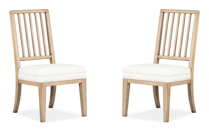 Coventry - Upholstered Side Chair With Solid Wood Back (Set of 2) - Honey Maple