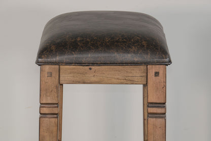 Doe Valley - Backless Stool With Cushion Seat (Set of 2) - Buckskin