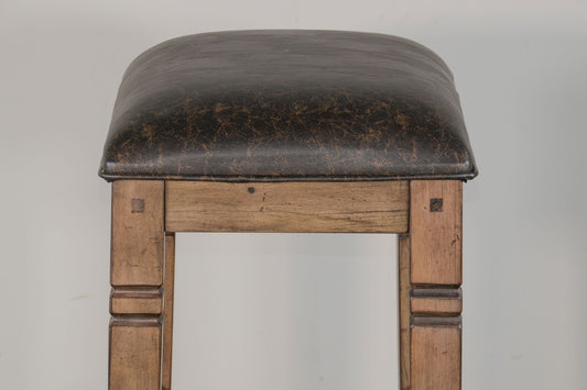 Doe Valley - Backless Stool With Cushion Seat (Set of 2) - Buckskin