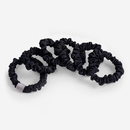 Hyper-Silk - Skinny Performance Scrunchies (Set of 6) - Black
